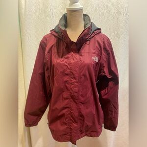 The North Face Burgundy Rain Jacket